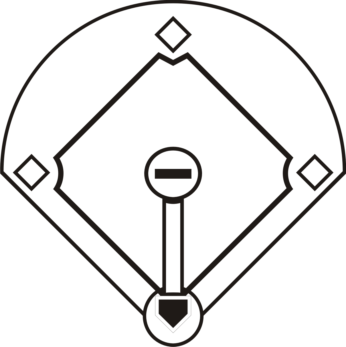 Vector Baseball Diamond - Clipart library