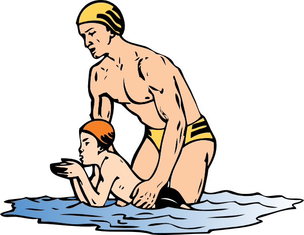 Swim Lesson clip art - vector clip art online, royalty free 