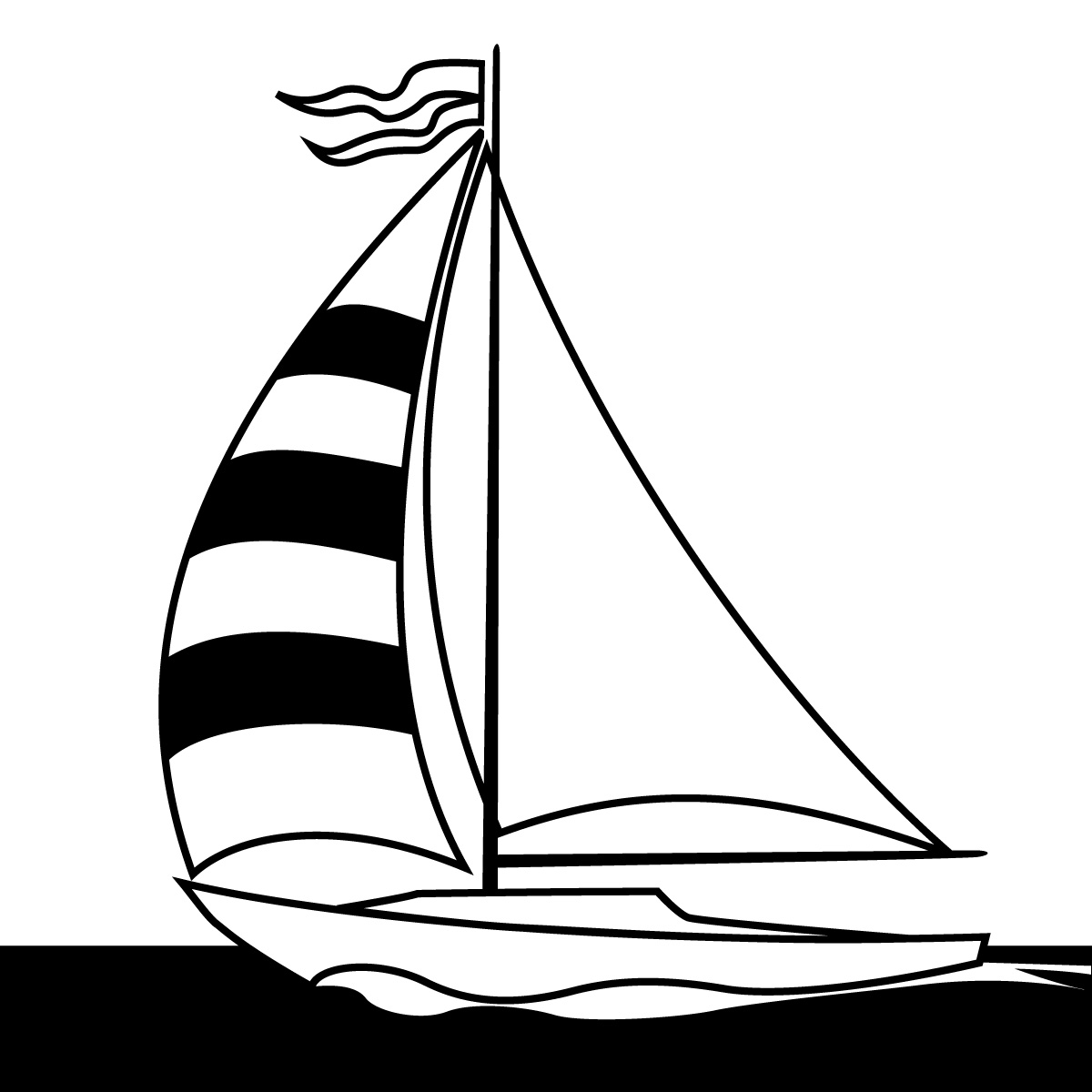Images For  Cute Sailboat Clipart