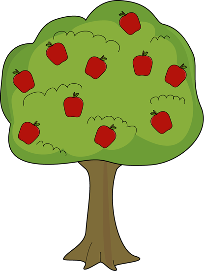 Red Apple Tree Clip Art - Red Apple Tree Image