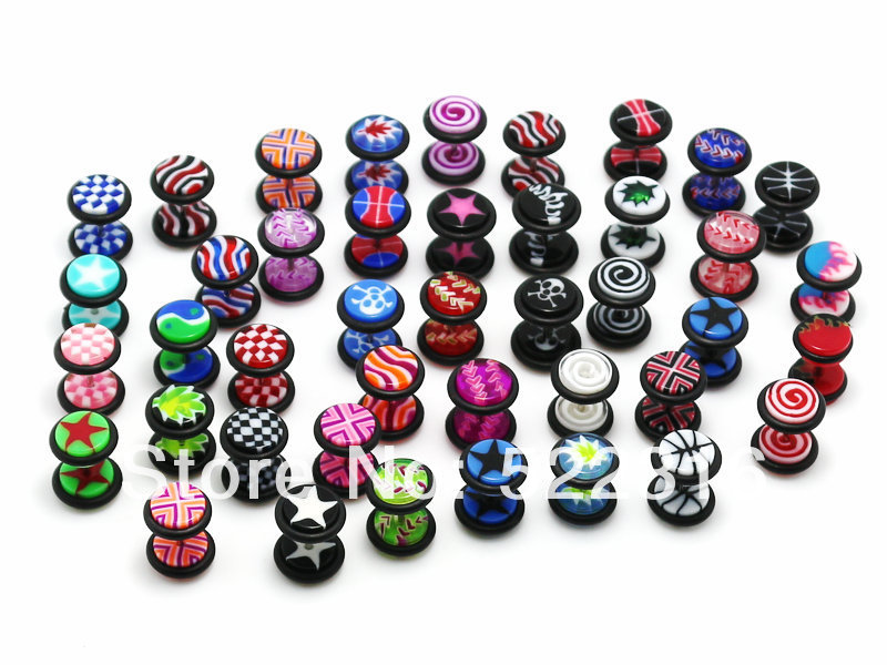 free shipping body piercing jewelry 8mm 100pcs mix design picture 