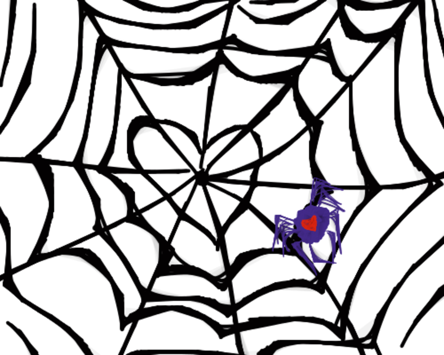 Spider web - Heart by moonlight887 on Clipart library
