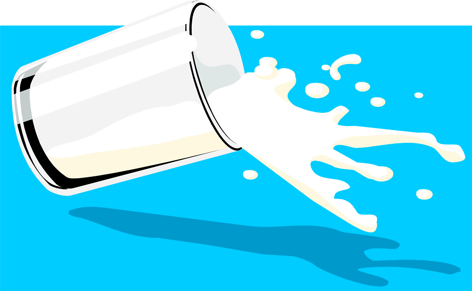 Free Stock Photos | Illustration of glass of milk spilling 