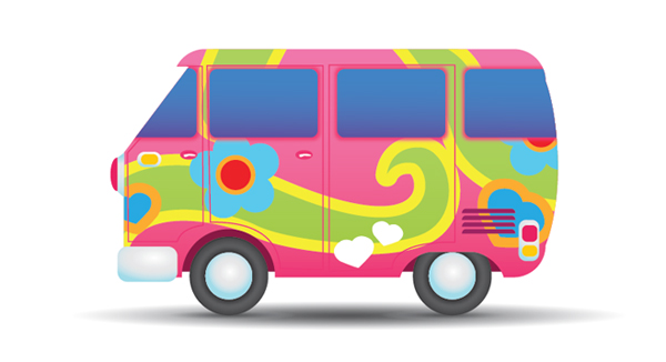 Hippie Van Cartoon Car Pictures