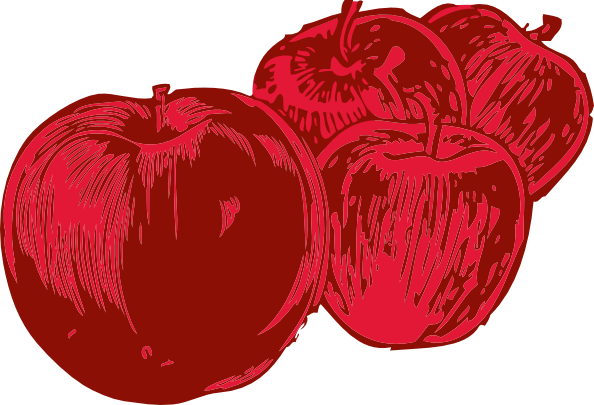 Four Apples clip art - vector clip art online, royalty free 