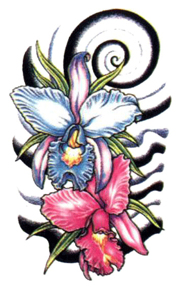 Hawaiian Flower Tattoos- High Quality Photos and Flash Designs of 