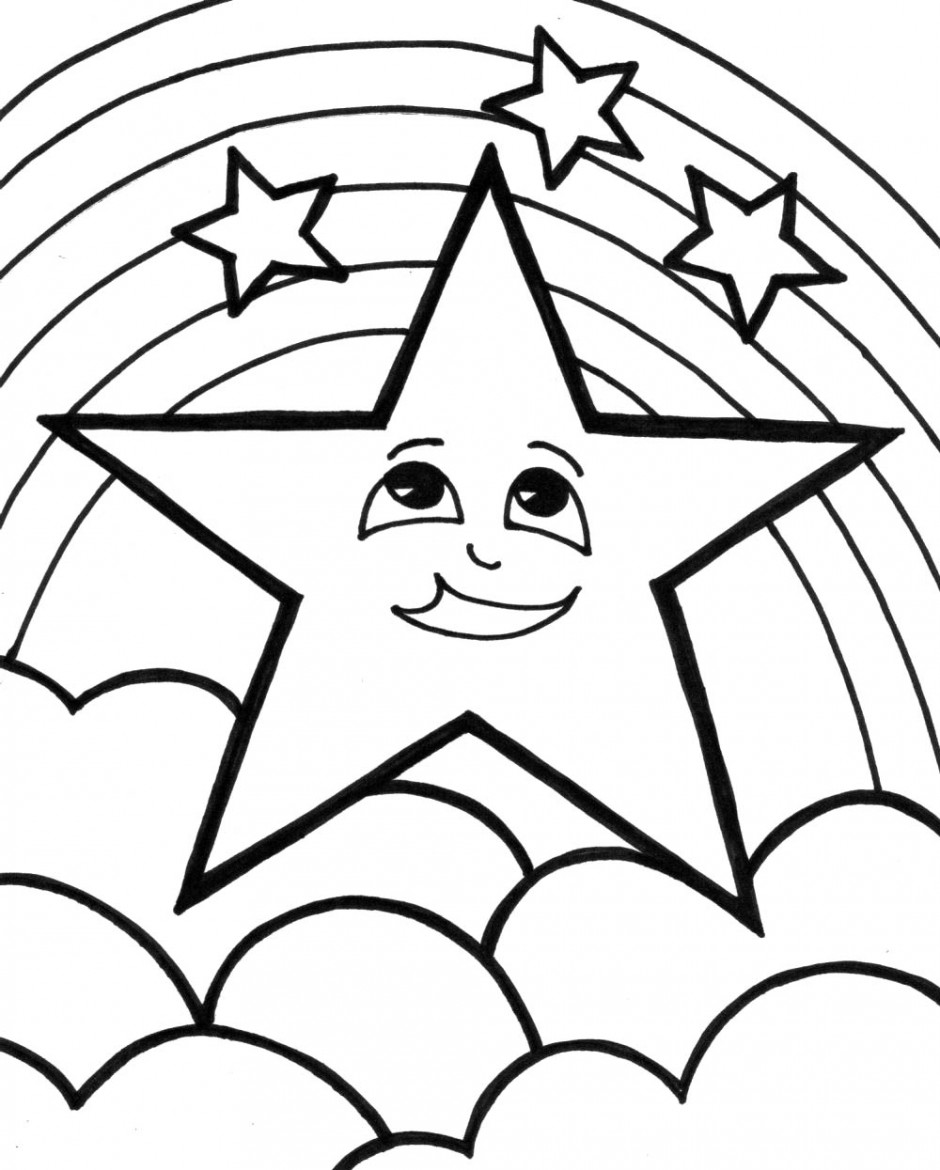 SHOOTING STAR Colouring Pages