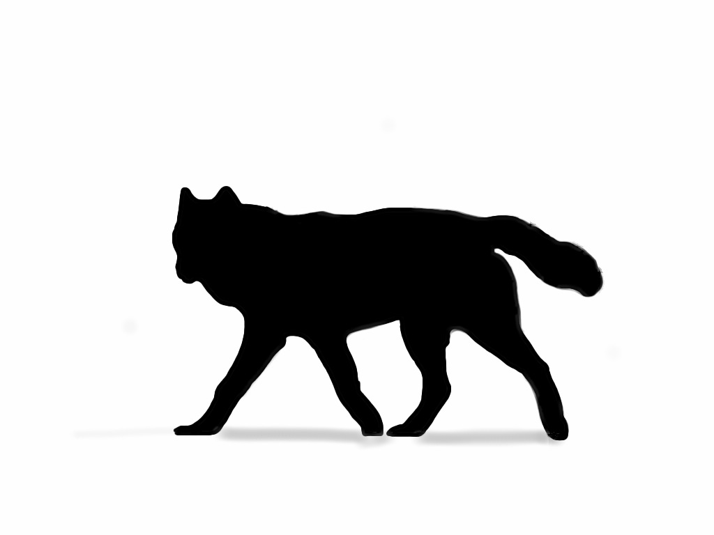 Wolf silhouette by PandaWolf-13 on Clipart library