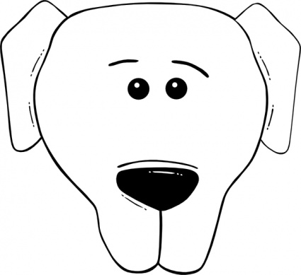 Dog Face Cartoon World Label clip art - Download free Other vectors