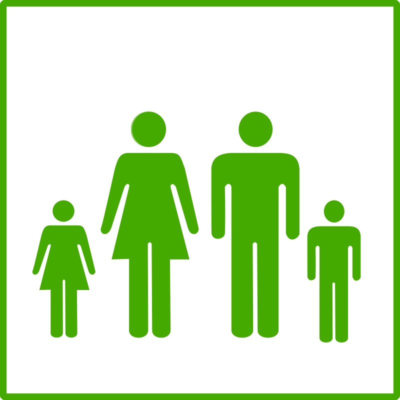 Clipart - eco green family icon