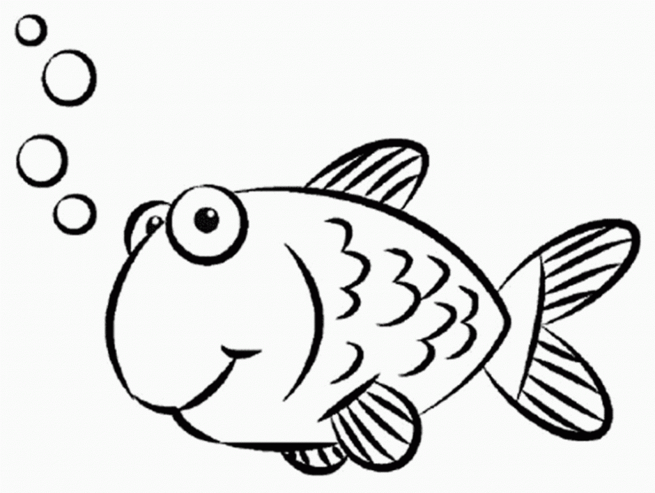 Print Goldfish Color Page Animal Coloring Pages