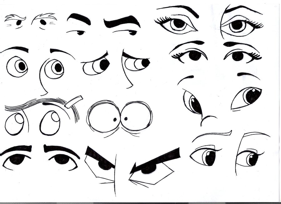 eye shapes drawing cartoon - Clip Art Library