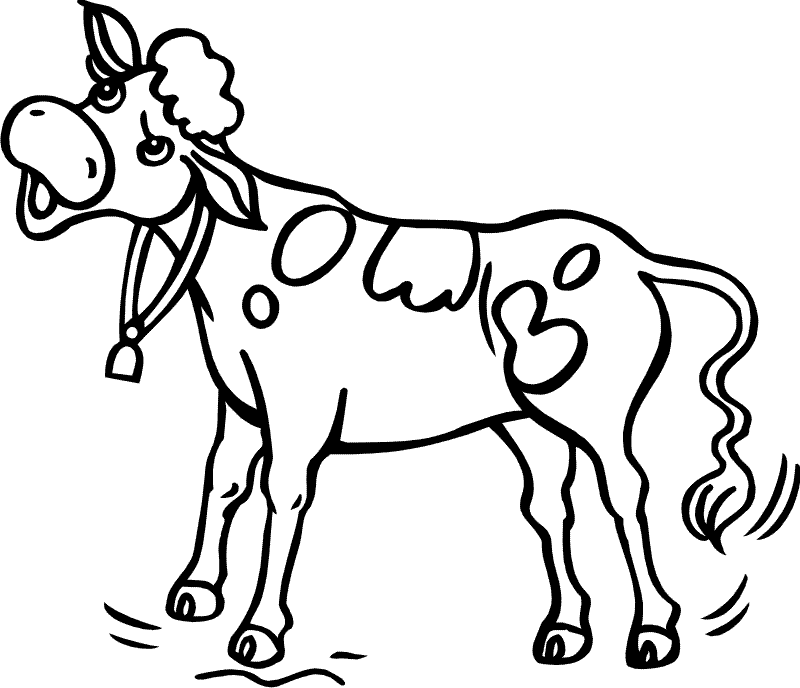 Clip Art Colouring Cow