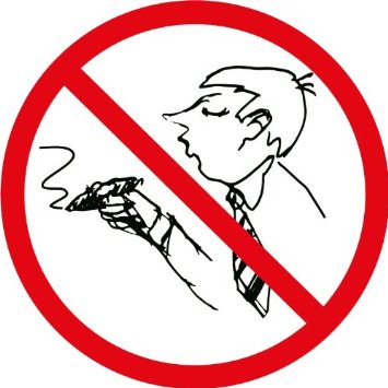  - Ban Stop Sign No Smoking Draw Car Bumper Sticker 