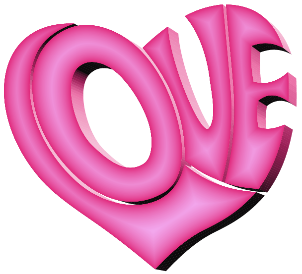 Pink Love Heart PNG Picture