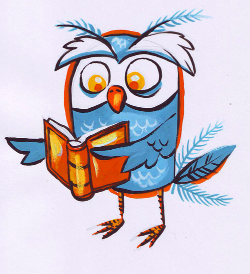clipart owl reading book - photo #45