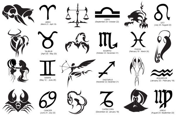 Download horoscope symbols Vector For Free! - Zodiac Vector by 