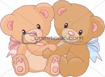 cartoon teddy bears hugging - Clip Art Library
