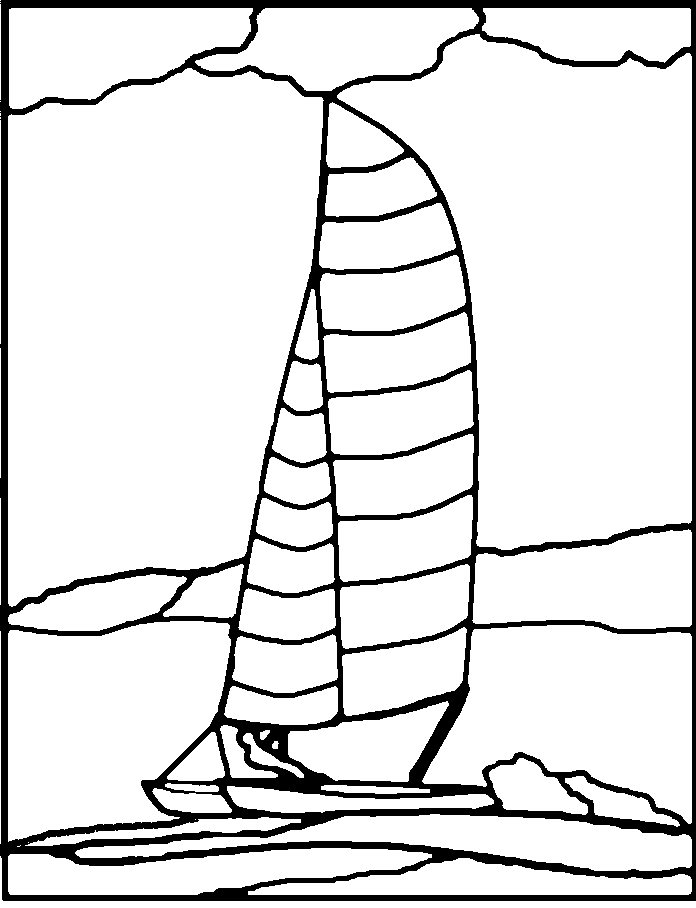 Catamaran Sailboat Stained Glass Stepping Stone Patterns