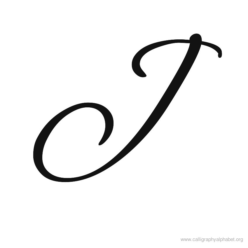 Calligraphy Alphabet J Alphabet J Calligraphy Sample Styles Clip