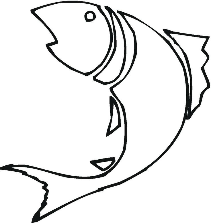 Fish Drawing Outline - Clipart library | CNC Ideas | Clipart library