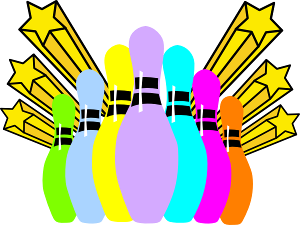Bowling Pins Colour clip art - vector clip art online, royalty 