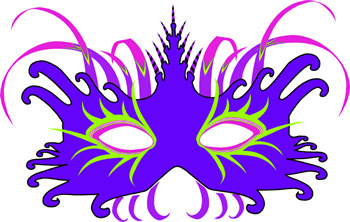 Mardi Gras Fantasy Mask Clip Art