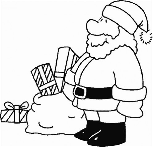 Father Christmas Colouring | quotes.