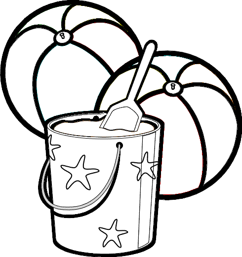 Beach Ball Colouring Page Clip Art Library