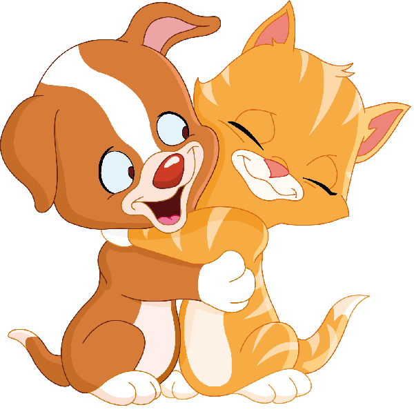 Pix For  Cat And Dog Together Clipart