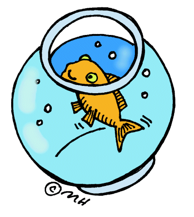 goldfish bowl (in color) - Clip Art Gallery