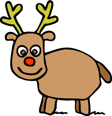 Pix For  Reindeer Playing Games Clip Art