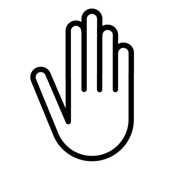 Stop Hand Symbol: Free Graphic, Pictogram, icon, Visual, Image 