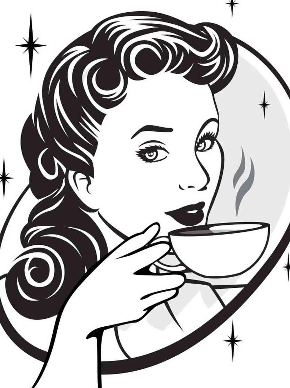 Women Drinking Coffee Clipart | Clipart library - Free Clipart Images
