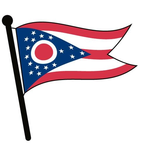 Ohio Waving Flag Clip Art