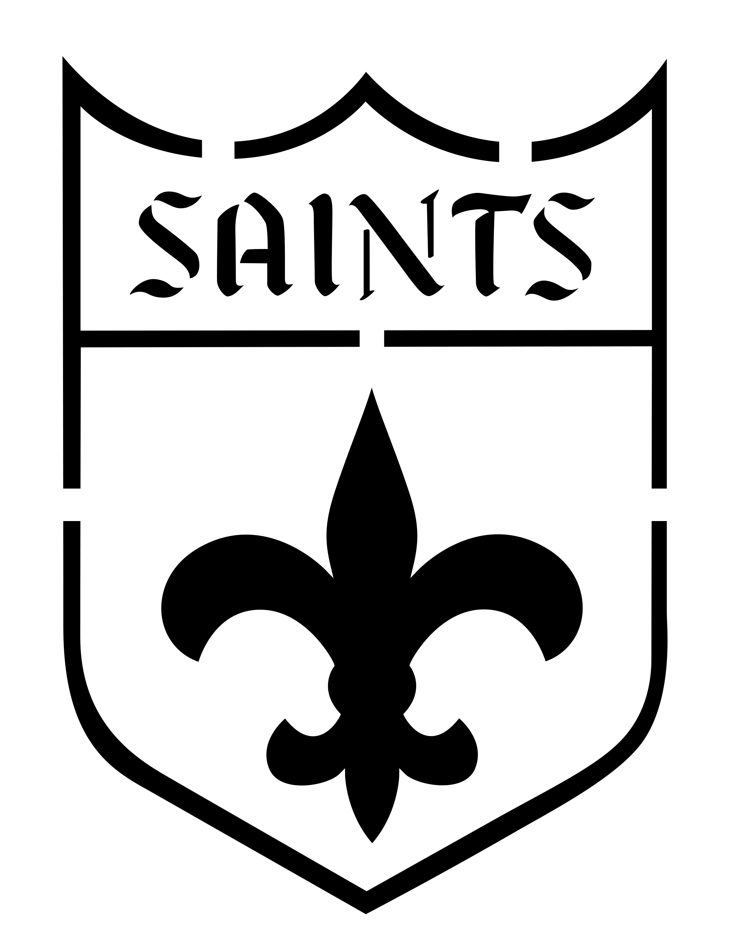 New Orleans Saints pumpkin stencils