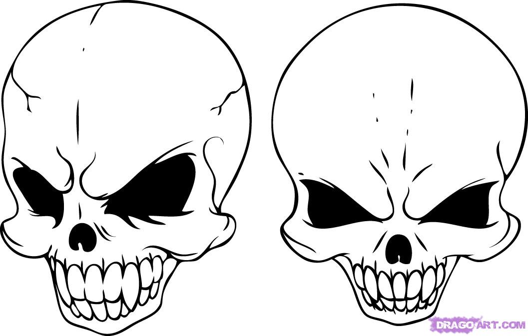 Skull simple drawing darelool
