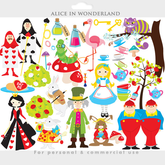 free clip art alice in wonderland characters - photo #35