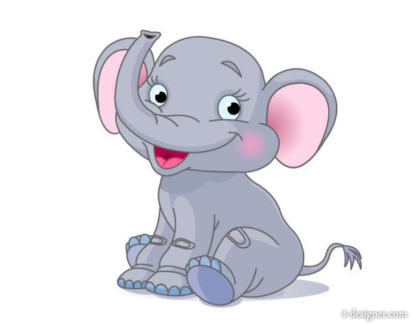 free baby elephant cartoon - Clip Art Library
