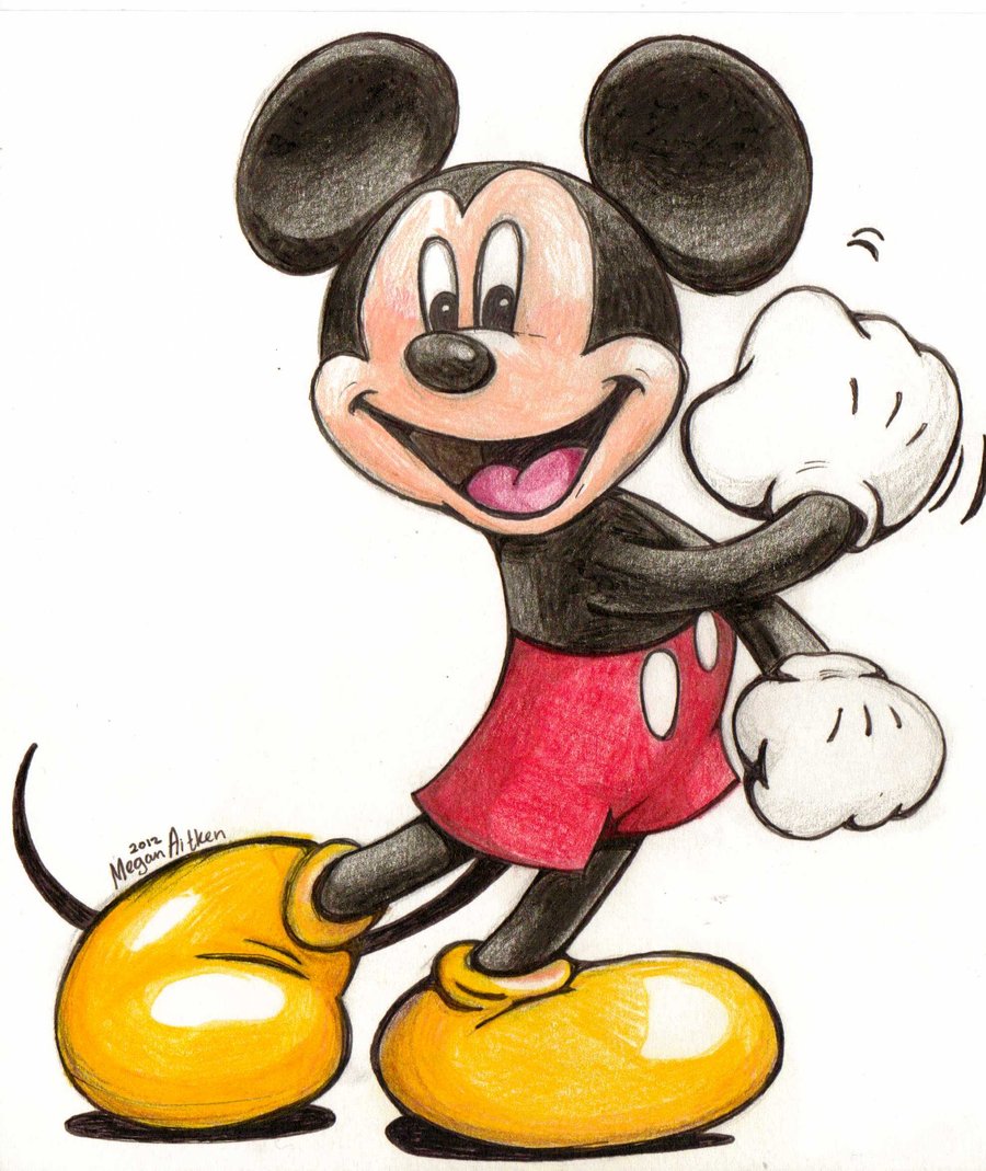 Easy Mickey Mouse Pencil Sketch Hb 2 Pencil 4b Pencil Eraser Drawing 