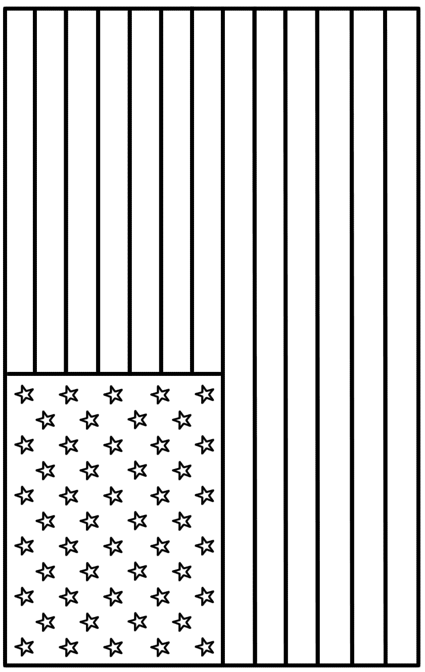 coloring page - American Flag | Yes I Homeschool :) | Clipart library