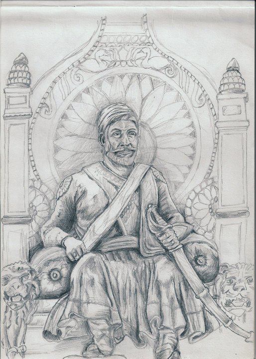 shivaji maharaj rajyabhishek drawing - Clip Art Library