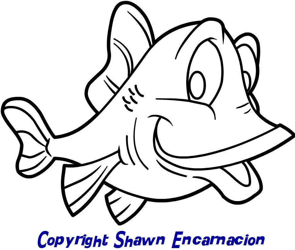 Simple Fish Coloring Page | Free coloring pages