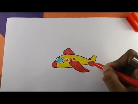 How to Draw Aeroplane step by step | Airplane | kids drawing 