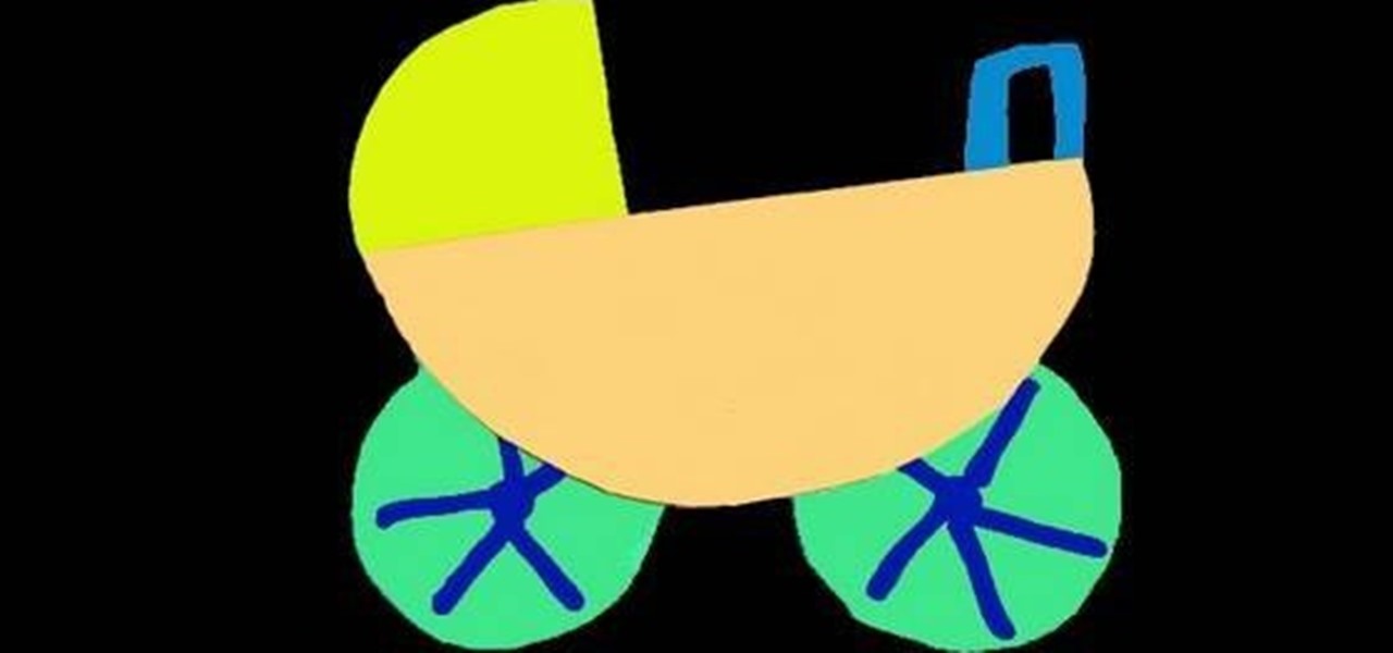How to Make a baby carriage out of circles with your child ? Kids 
