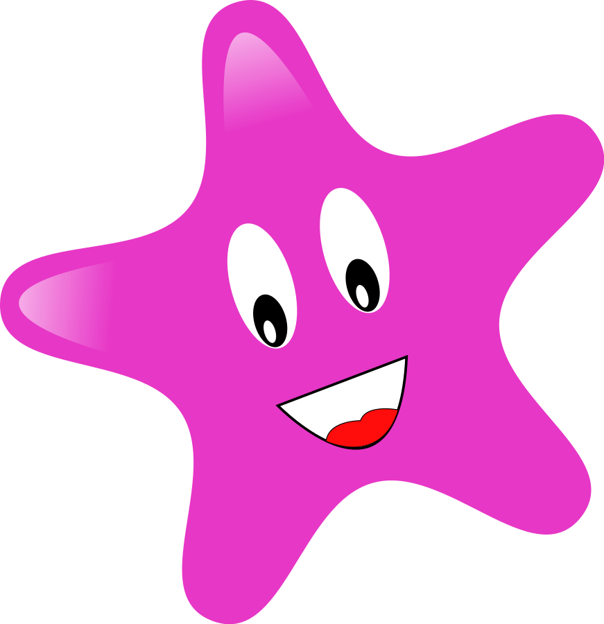 Pink Star small clipart 300pixel size, free design