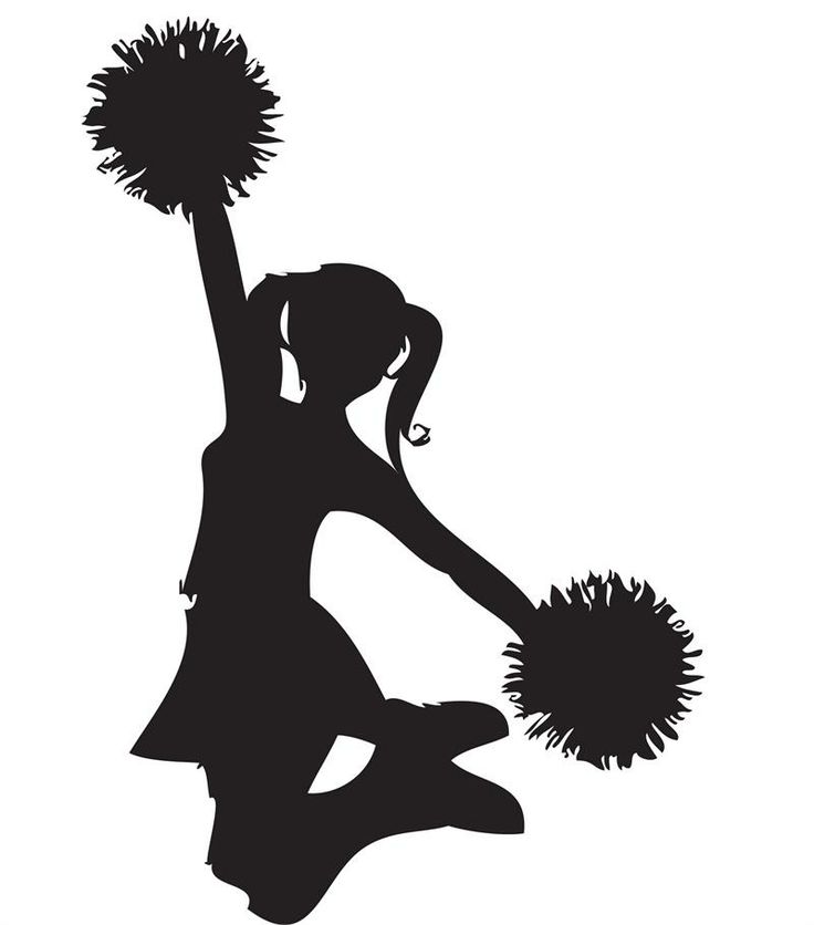 Pix For  Cheerleader Silhouette Clip Art