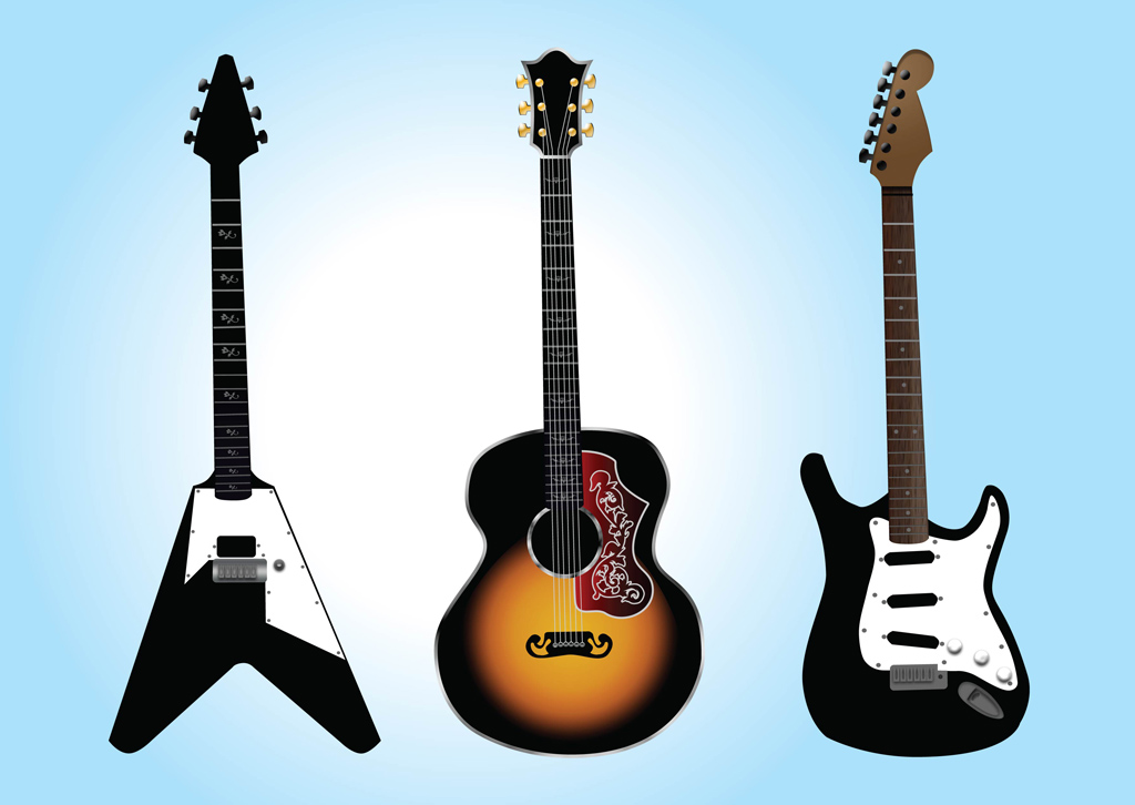 Free Electric guitars Vectors