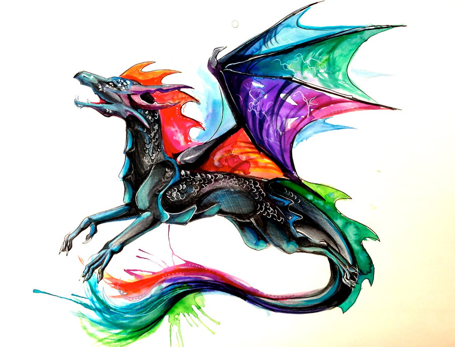 Tie Dye Dragon Revamp by Lucky978 on Clipart library