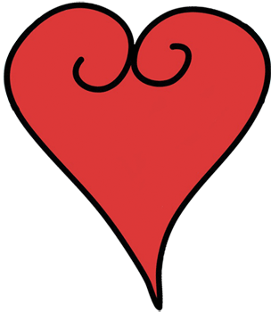 Clipart Red Heart Spiral, Echo